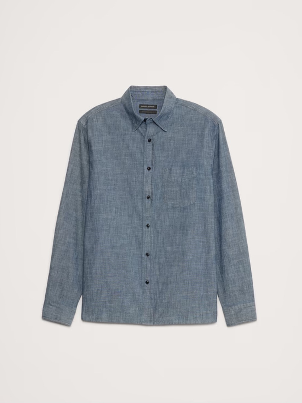 NWT Banana Republic Standard-Fit Chambray Cotton Long Sleeve Button-down Size M - Picture 5 of 9
